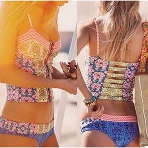 Maaji Women's Mystic Paths Top Bikini Top Underwired Multicolor Size Medium